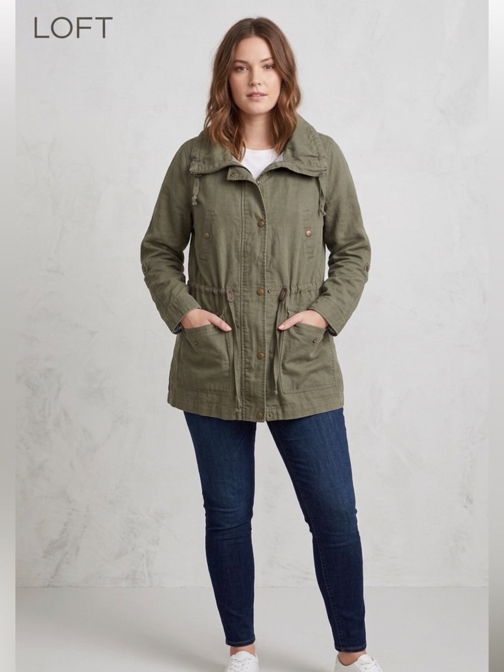 🍁 LOFT Utility Jacket in Deep Olive #35